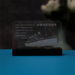 LED Nameplate for Titanic 10294