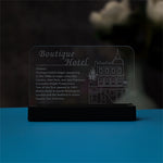 LED Nameplate for Boutique Hotel 10297