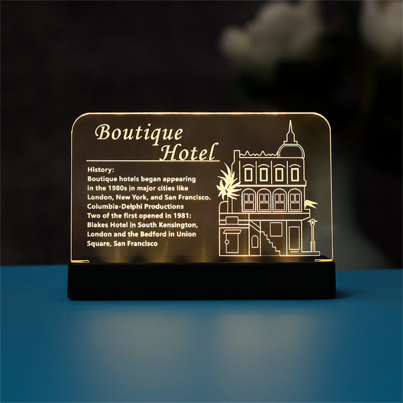 LED Nameplate for Boutique Hotel 10297