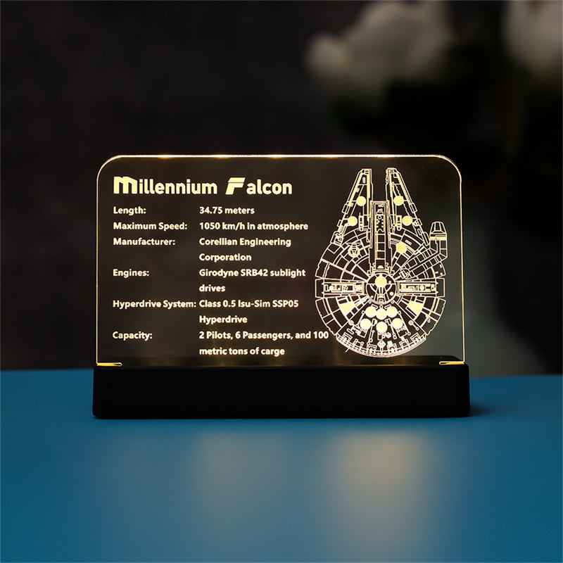 LED Nameplate for Millennium Falcon 75192