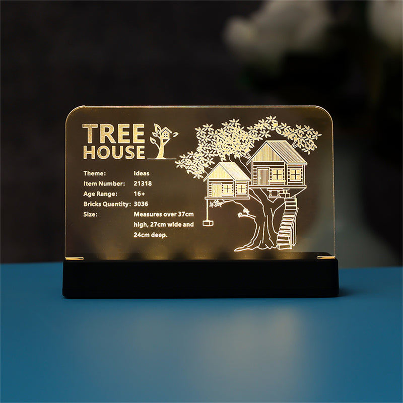 LED Nameplate for Tree House 21318