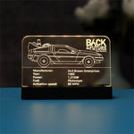 LED Nameplate for Back to the Future Time Machine 10300