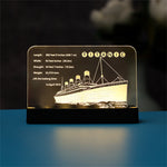 LED Nameplate for Titanic 10294